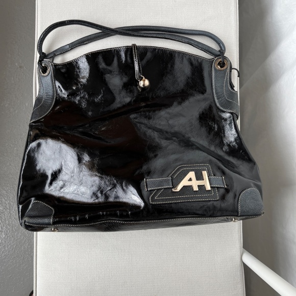 Anya Hindmarch giant tote/shoulder bag/shopper, patent leather, EUC. - Picture 7 of 16